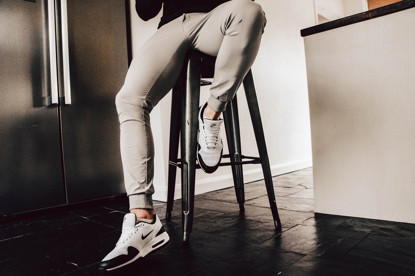 STONE GREY STRETCH JOGGER