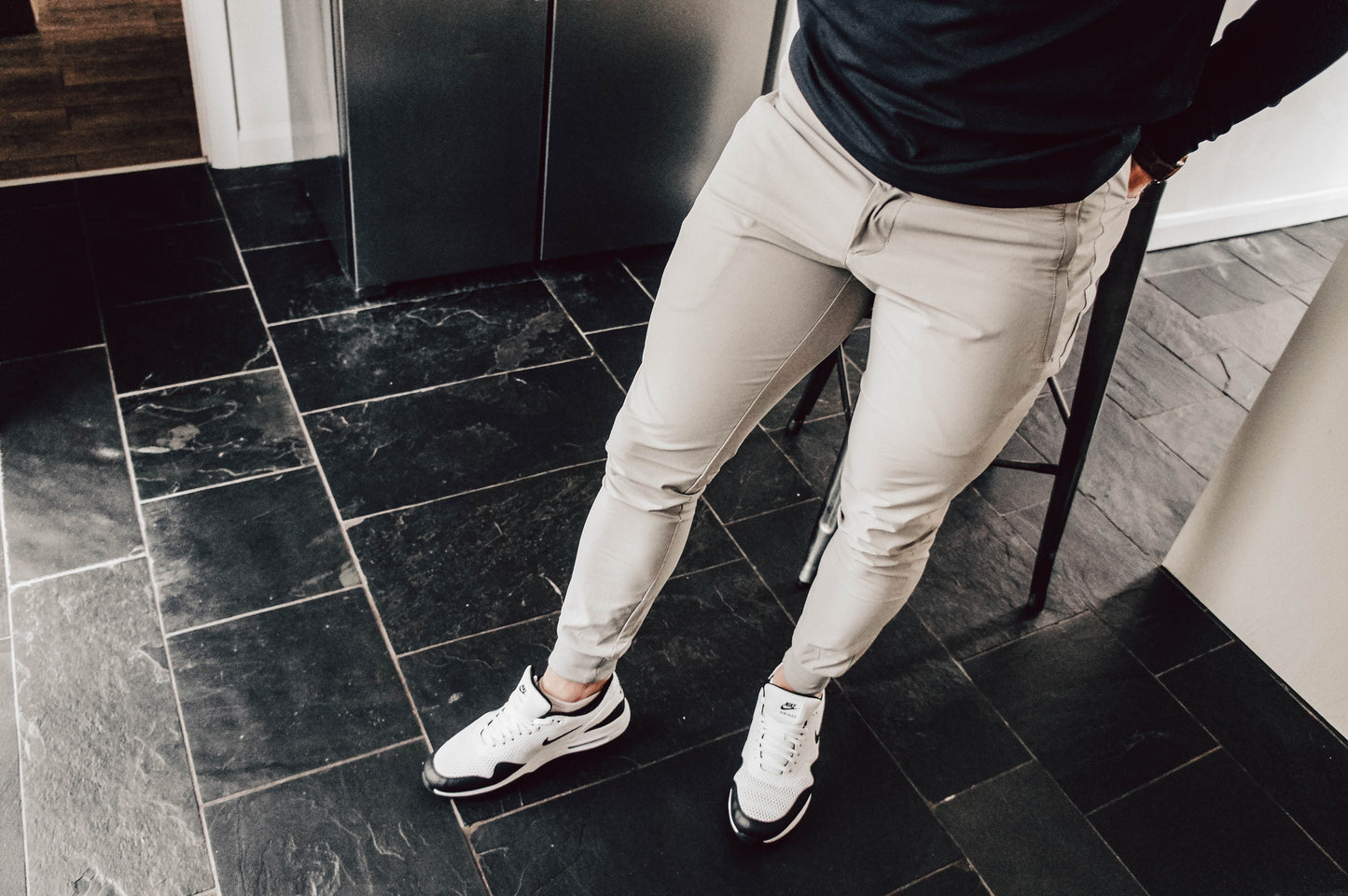 STONE GREY STRETCH JOGGER